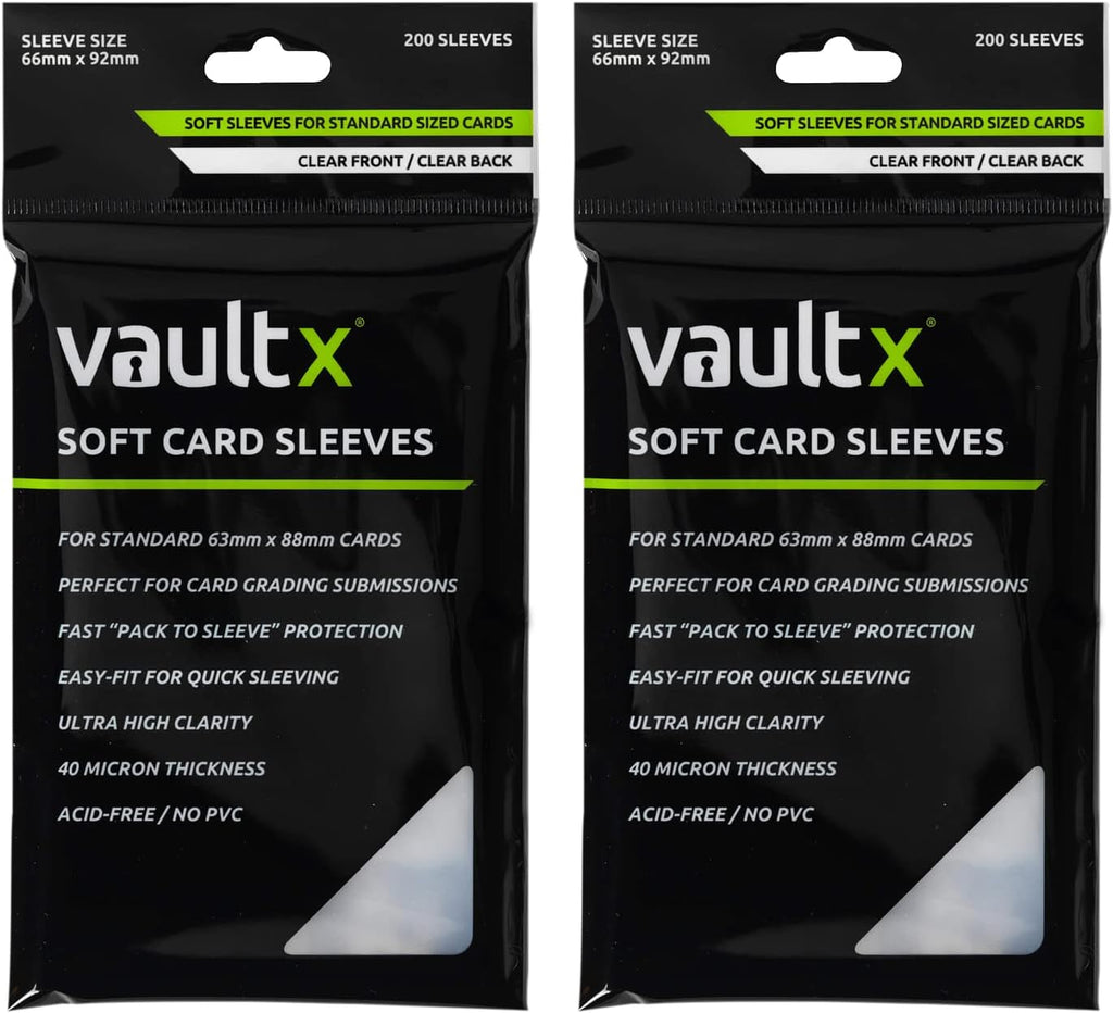 Soft Penny Sleeves (400 Pack) Clear for Trading Cards TCG | Fits standard-size TCG cards for daily storage. Soft