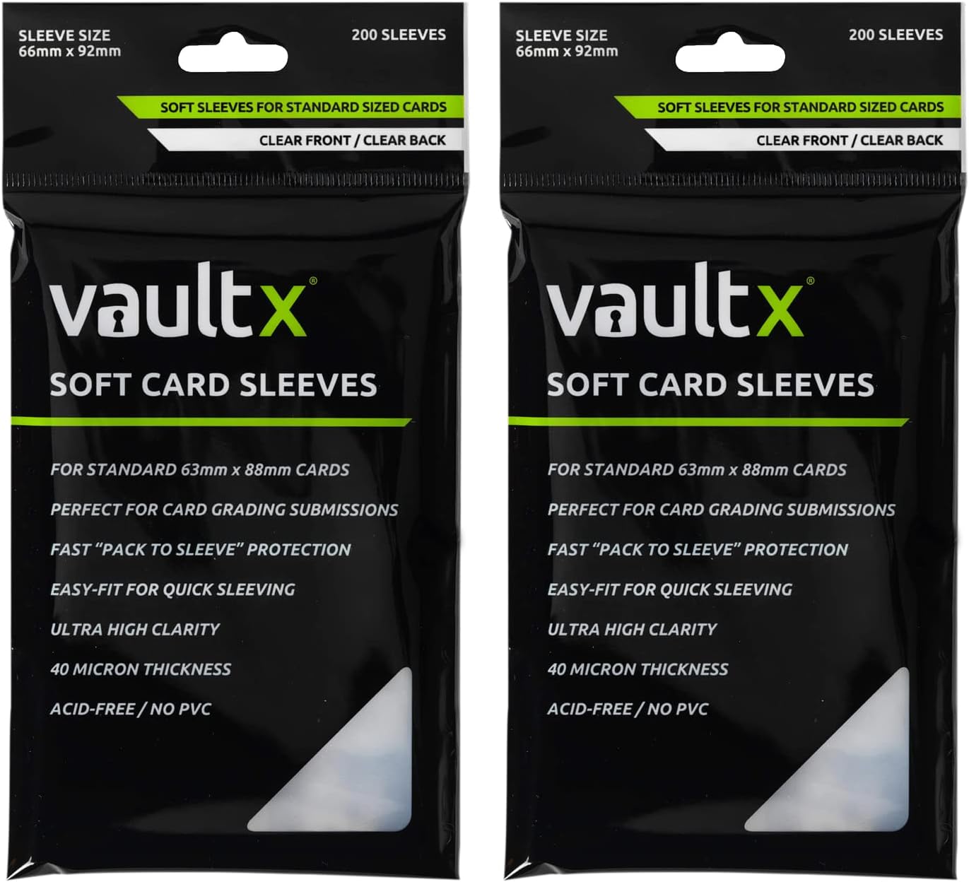 Soft Penny Sleeves (400 Pack) Clear for Trading Cards TCG | Fits standard-size TCG cards for daily storage. Soft