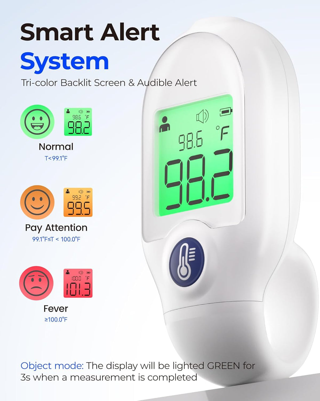 Forehead Thermometer for Adults Kids, Non-Contact Baby Thermometer, Medical Infrared Digital Thermometer, Instant and