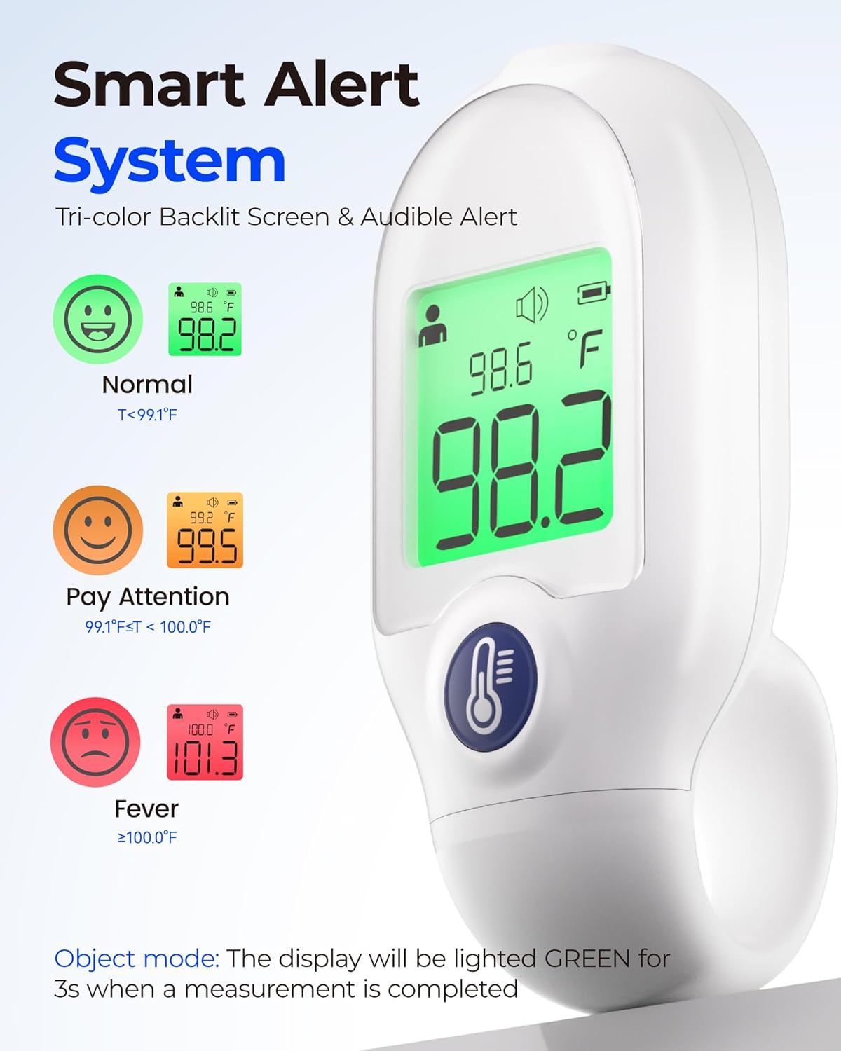 Forehead Thermometer for Adults Kids, Non-Contact Baby Thermometer, Medical Infrared Digital Thermometer, Instant and