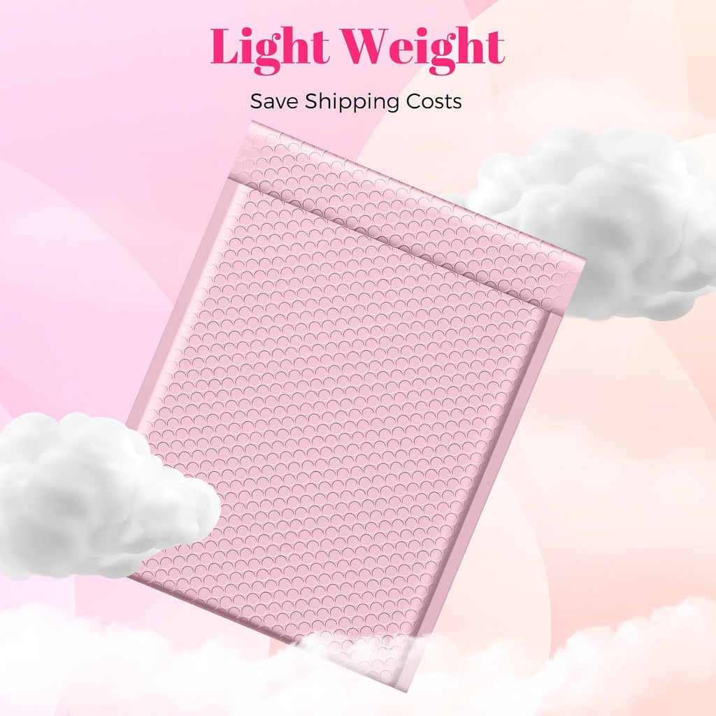 Bubble Mailers 10x13" Padded Envelopes Light Pink 40 Pack