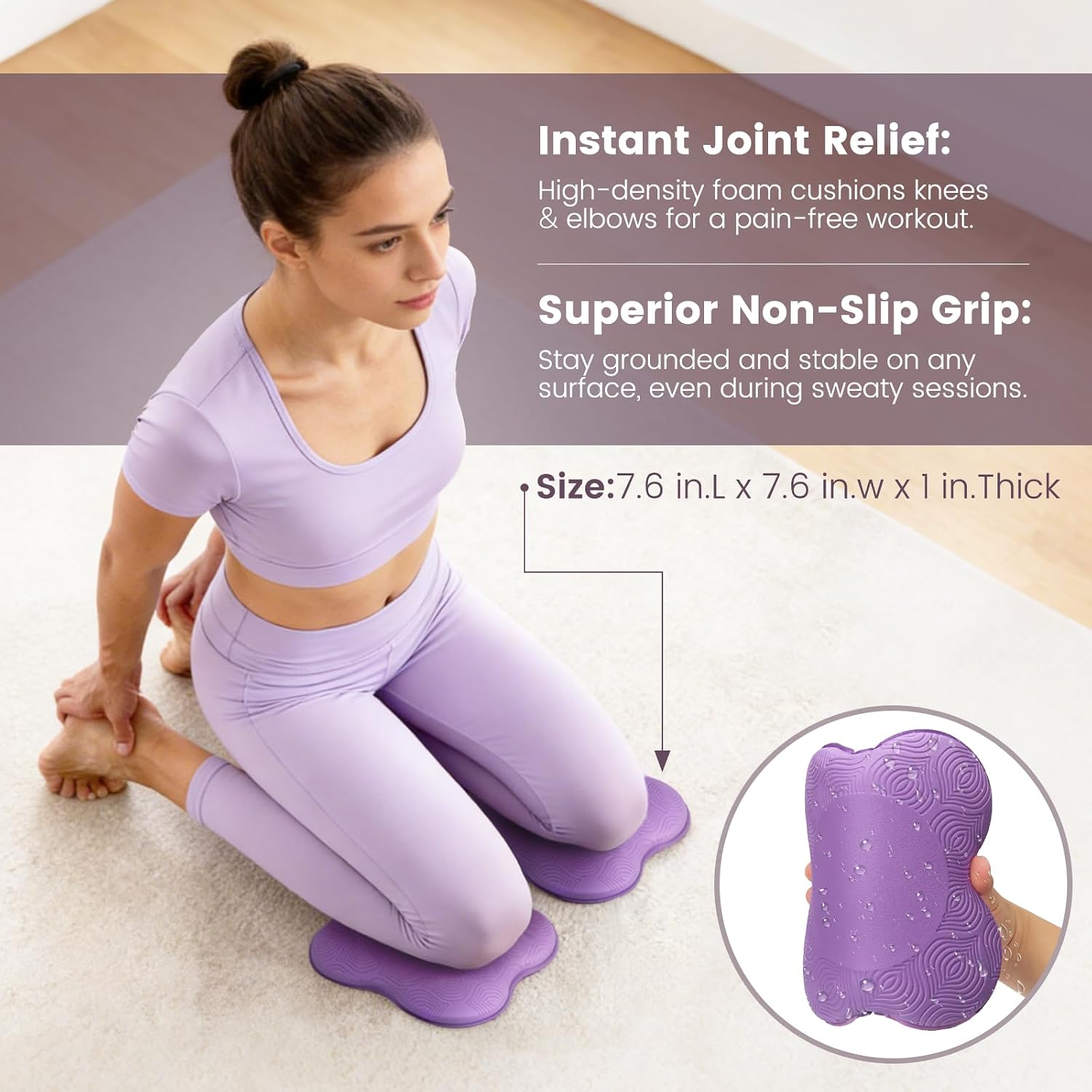 Foldable Yoga Mat and Blocks Set for Women with 2 Pack Yoga Blocks and Strap,Thin Non Slip Pilates Mat with Bag, Home