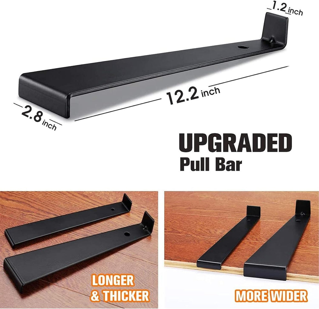 Laminate Wood Flooring Installation Kit, Tapping Block, Long and Wider Pull Bar, Double Faced Mallet and 40 Spacers