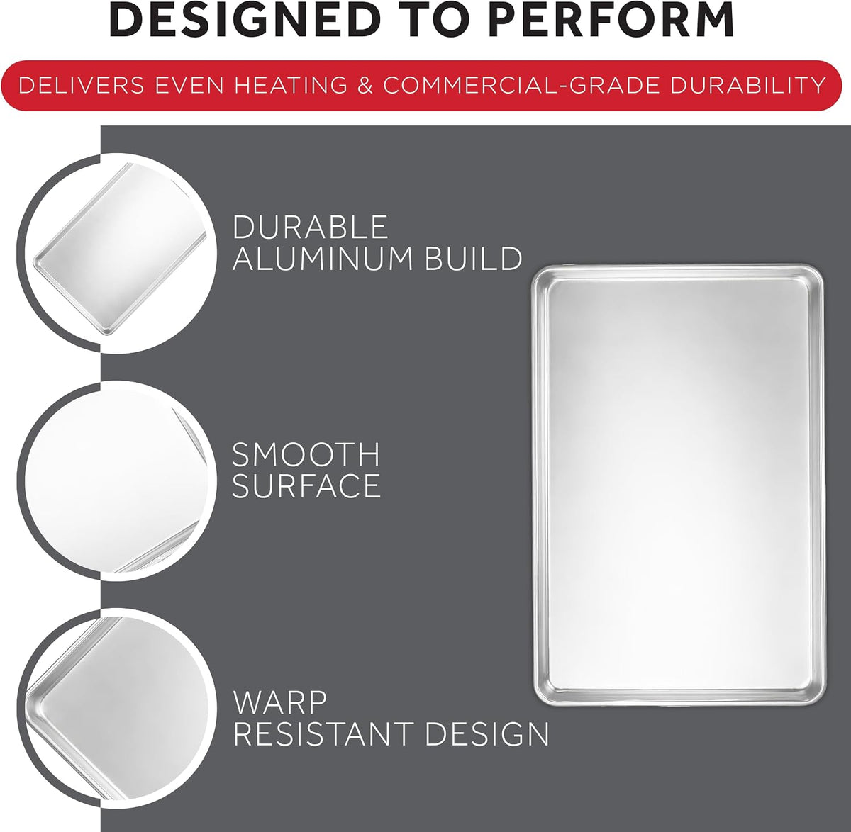 Full Size Aluminum Commercial-Grade Sheet Pan
