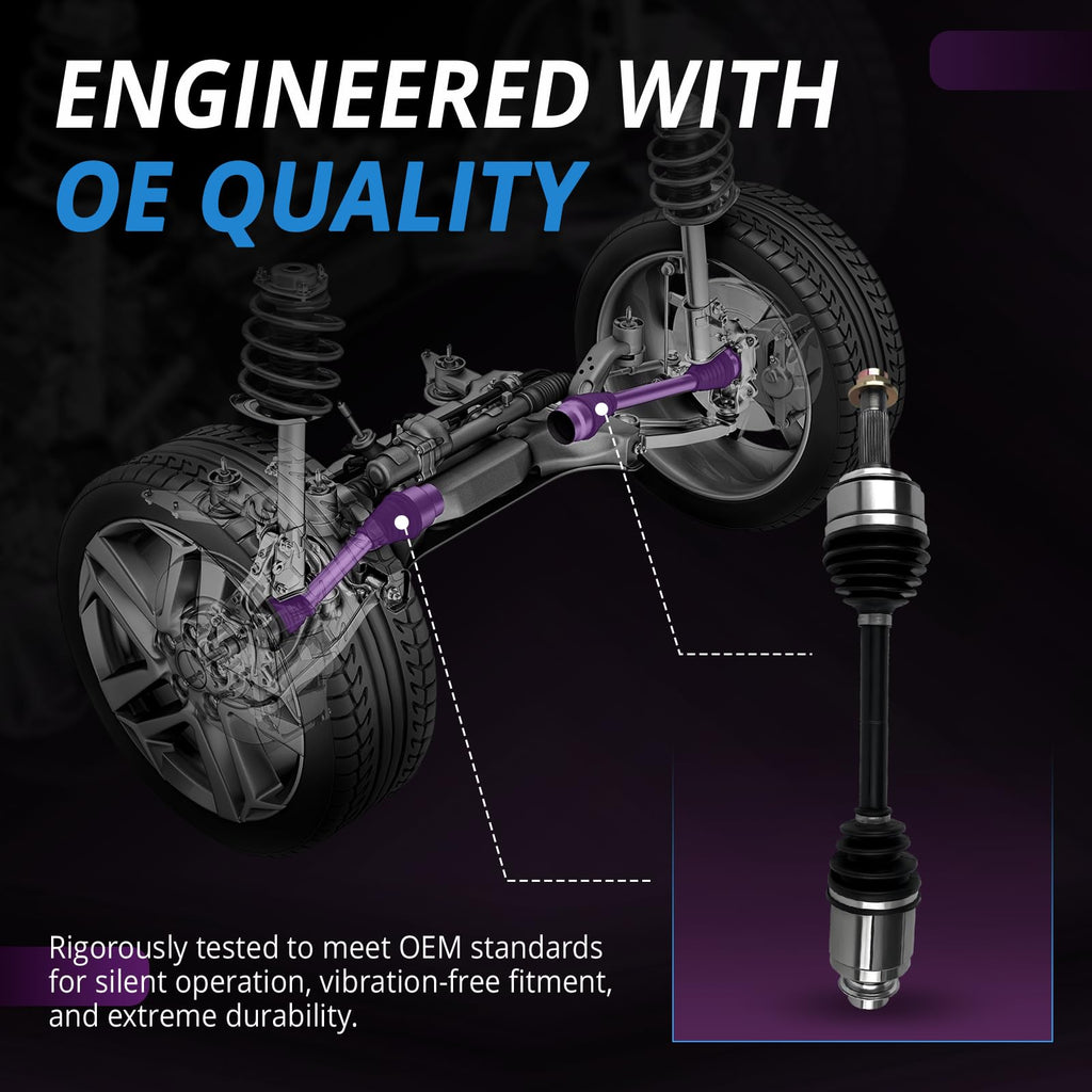 AUTOSTEADY Pair Front Drive CV Axles Compatible with 2008-2015 Honda Accord