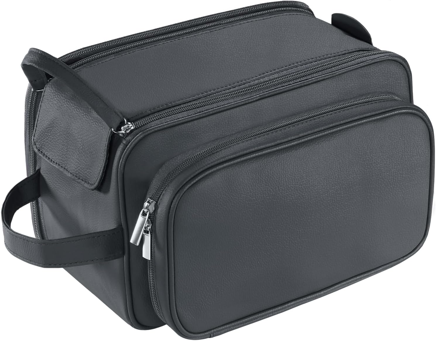 Extra Large Toiletry Bag for Men, Travel Toiletry Organizer Dopp Kit Water-resistant Shaving Bags, PU Leather
