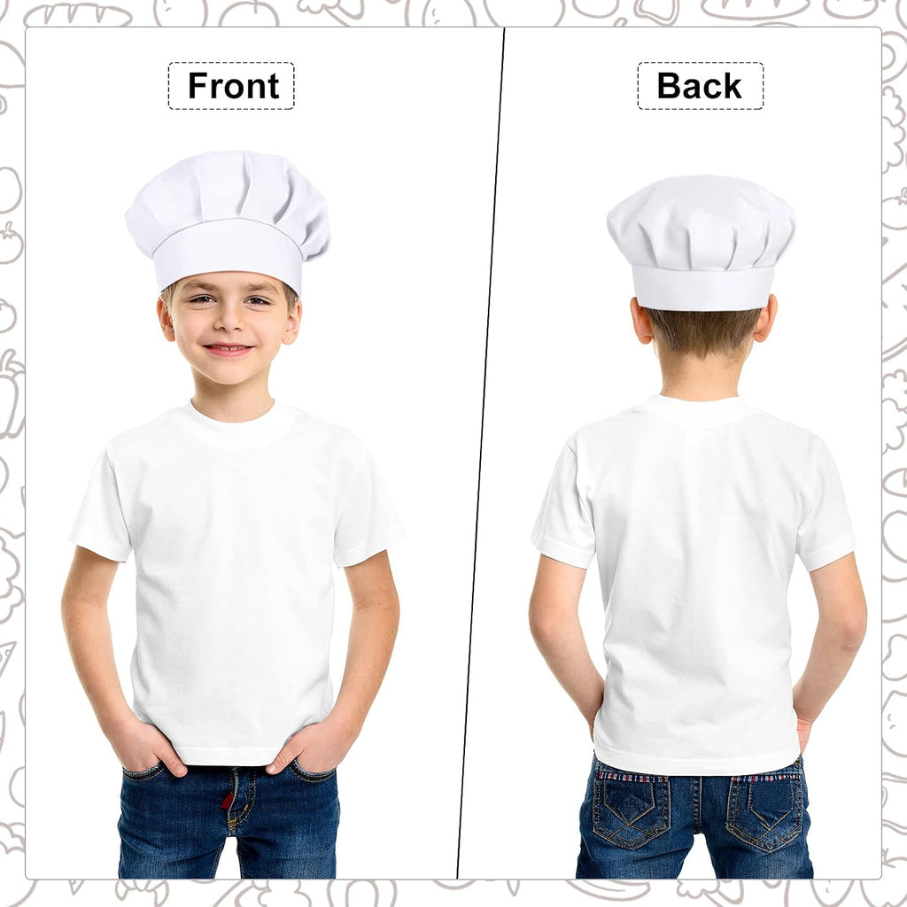 4 Pcs Chef Hats for Kids Adjustable