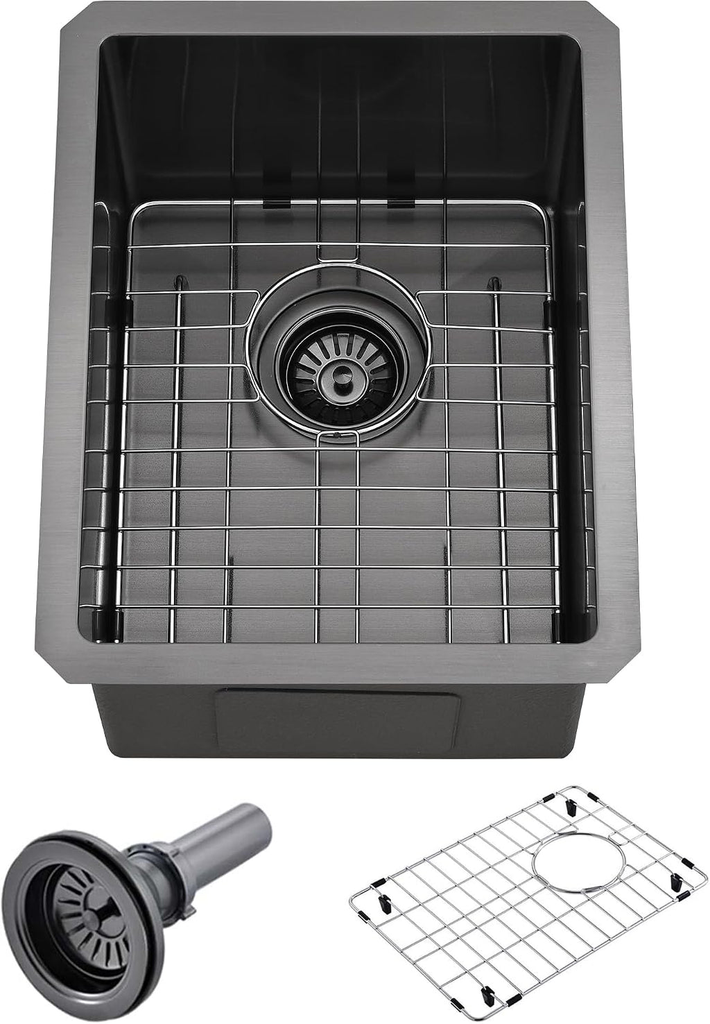 12x16 Bar Sink Undermount rv Kitchen Sink black Stainless Steel