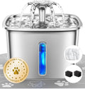 Innovation Award Winner Stainless Steel Cat Water Fountain, 95oz/2.8L Automatic Pet Fountain Dog Water Dispenser with