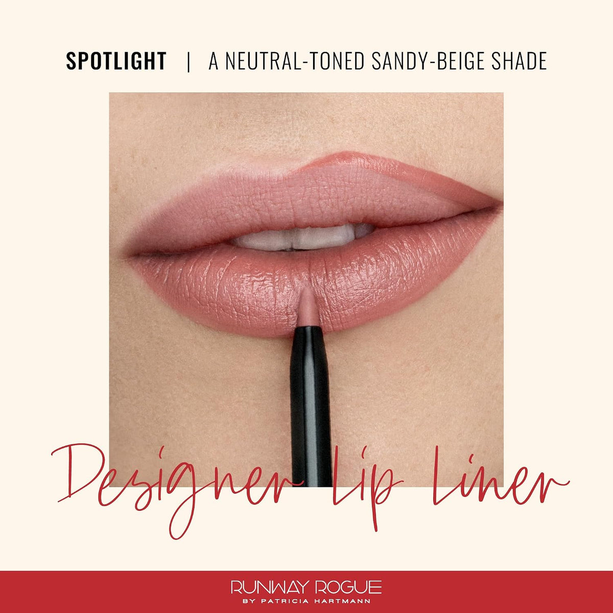 Matte Lip Liner Pencil with Sharpener, ‘Spotlight’