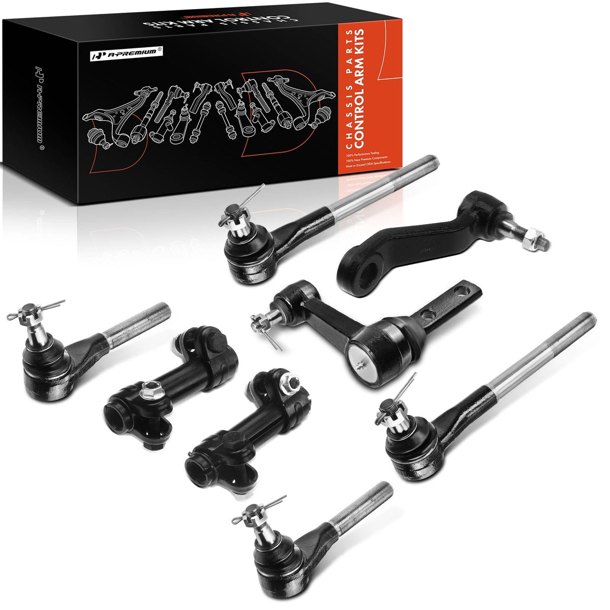 A-Premium 8Pcs Front Suspension Kit, Idler Arm, Pitman Arm