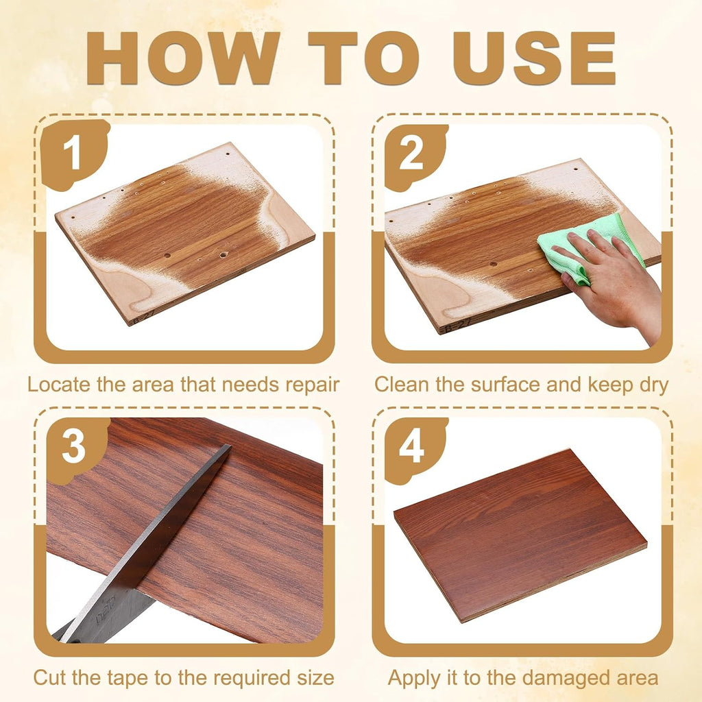 Wood Grain Repair Tape 3" x16ft Self-Adhesive Repair Patch