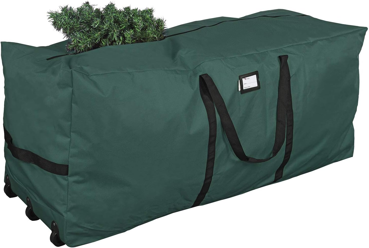 Rolling Tree Storage Bag, Fits Up to 9 ft. Disassembled Holiday Tree, 28" Height X 16" Wide X 60" Long, Extra Large