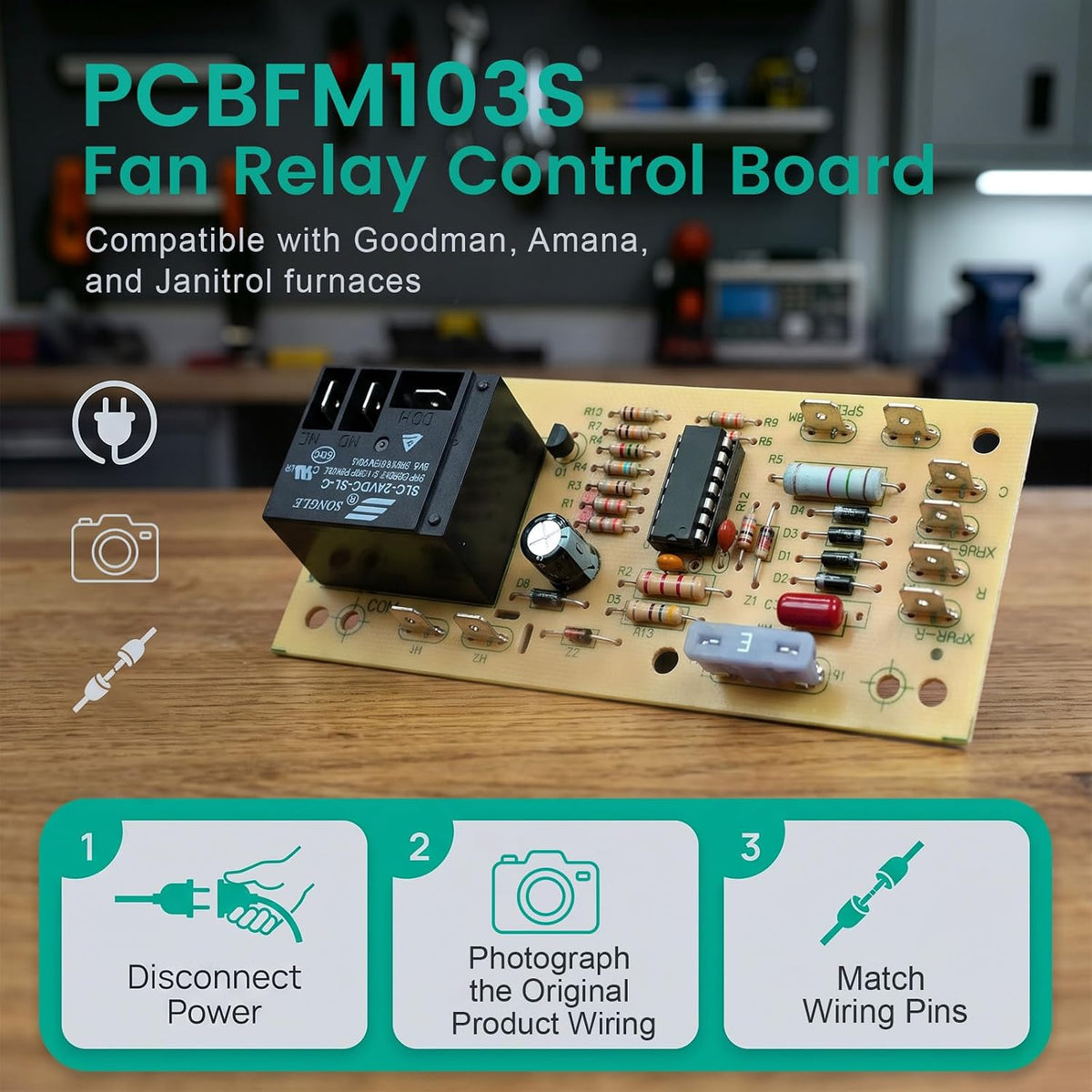 PCBFM103S for Goodman Fan Relay Control Board PCBFM103 b1370735 1005-171b