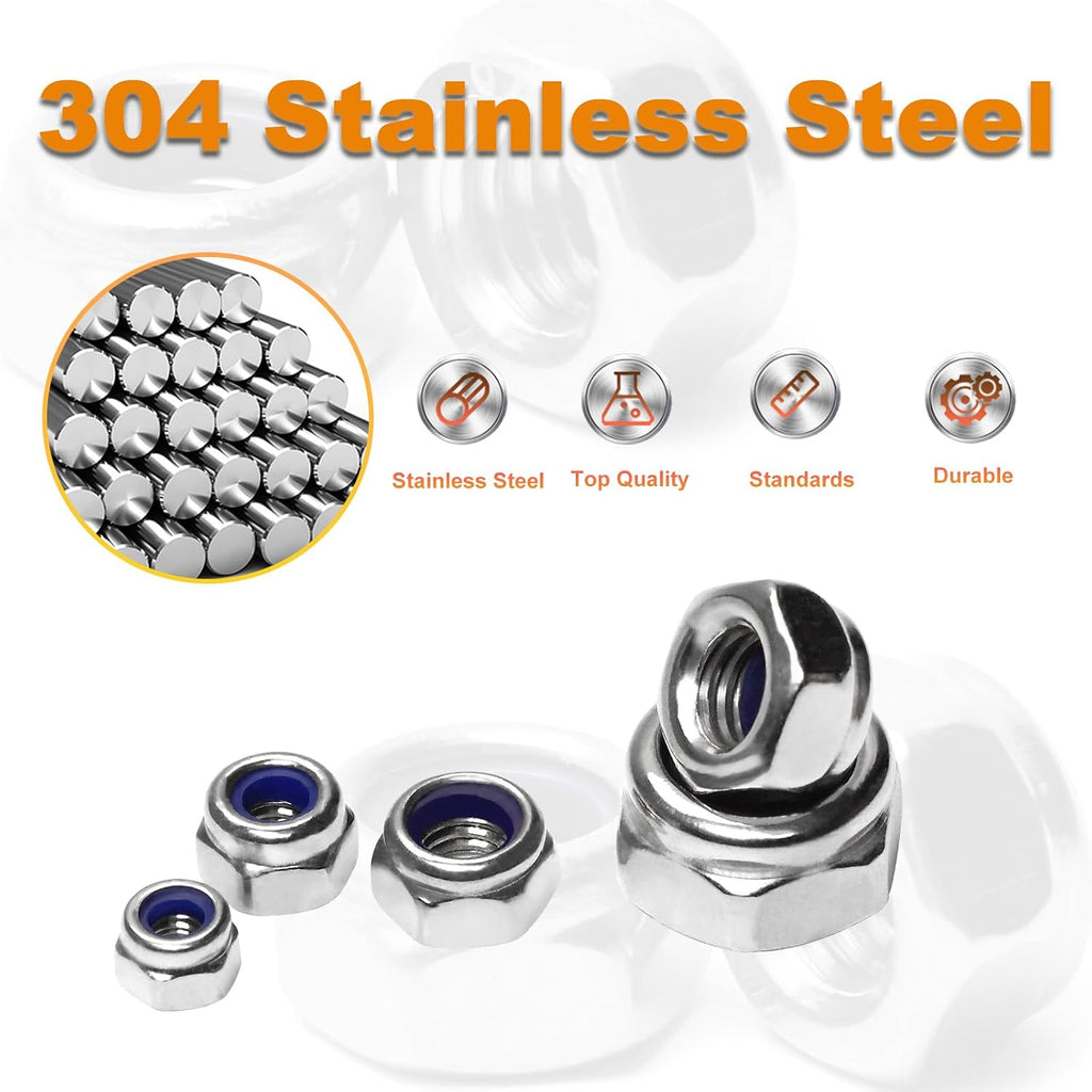 100PCS M4 Locknuts Self-Lock Nylon Insert for RC Cars 3D Printer