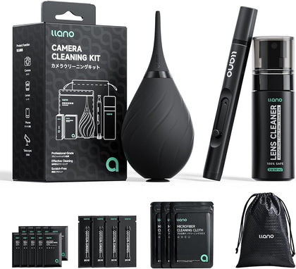 Camera Cleaning Kit, 25-in-1 DSLR Mirrorless Camera Lens Cleaner Kit | with Air Blower, Lens Cleaning Pen, 60ml Lens