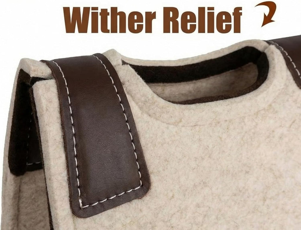 OrthoRide Made in USA Premium All Wool Build up, Saddle Pad Western, Classic Contour Saddle Pad, Ortho Pad Horse