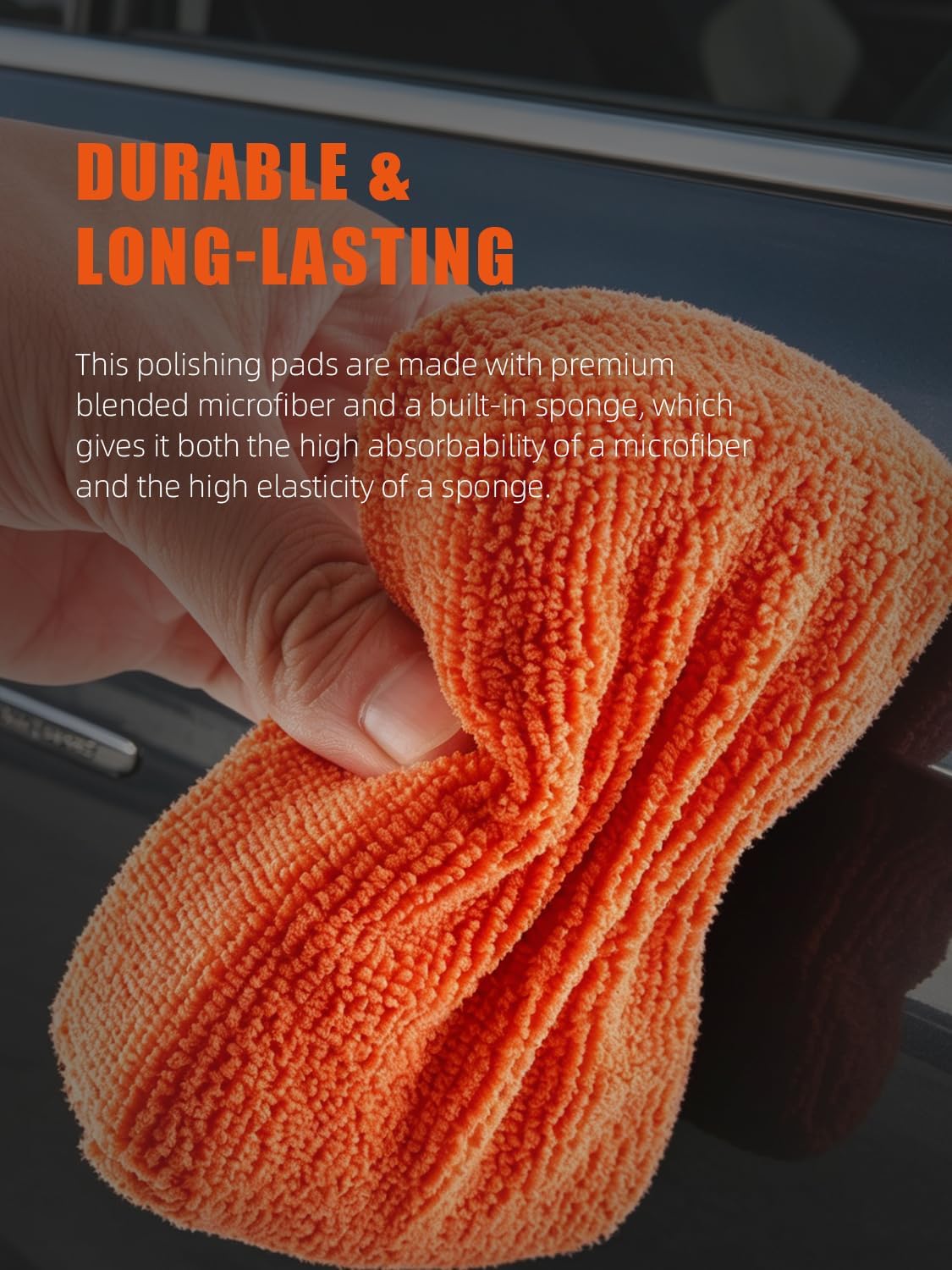 Microfiber Applicator Pad, SPTA Premium Microfiber Sponge and Cleaning Pads,Ultra-Soft, Safe for Sealants, Tire