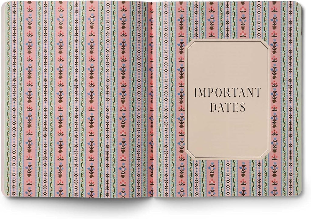 2027 12-Month Appointment Notebook, Includes Sections for Monthly Views and features Important Dates and Extra Notes