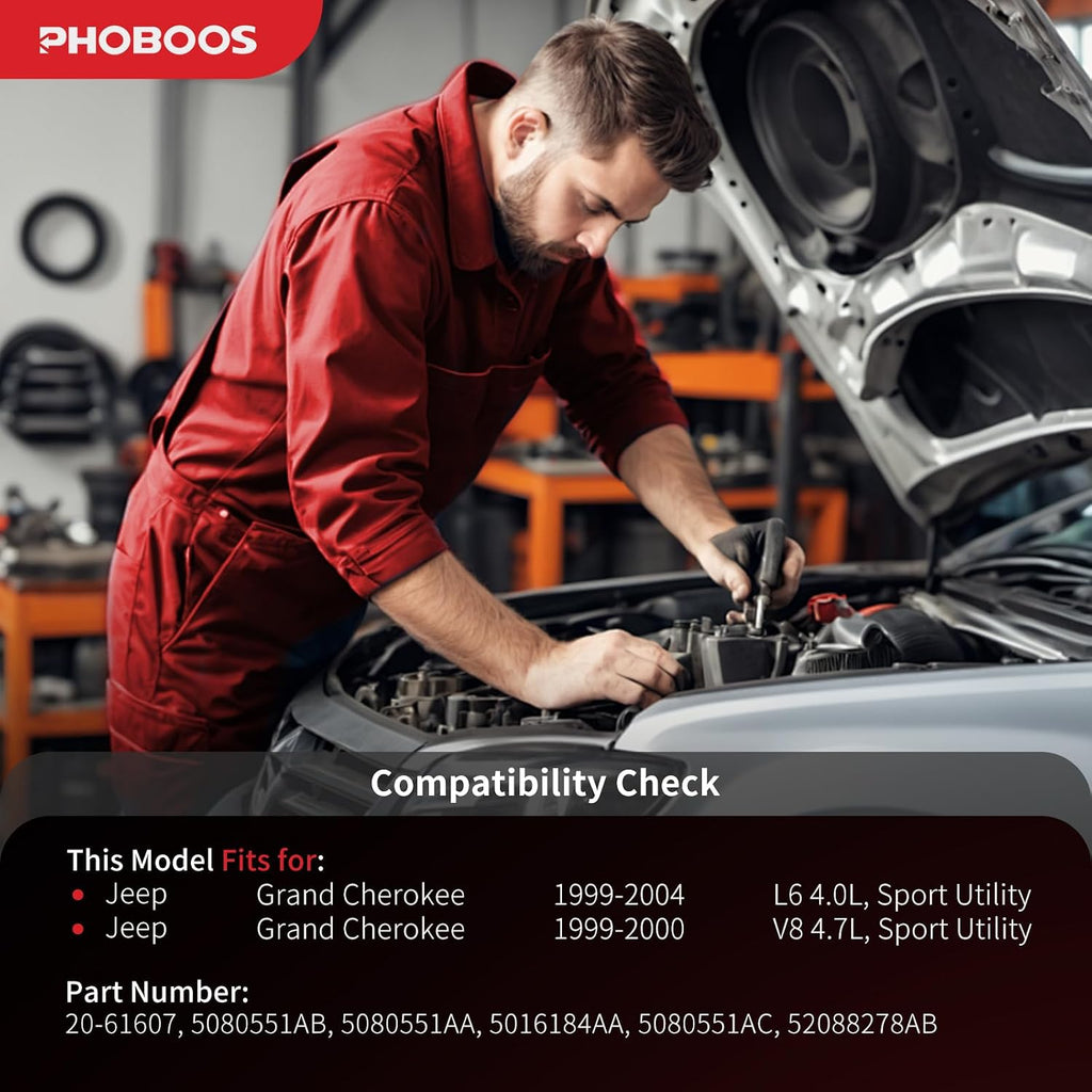 PHOBOOS Power Steering Pump Fit for Jeep Grand Cherokee 1999-2004