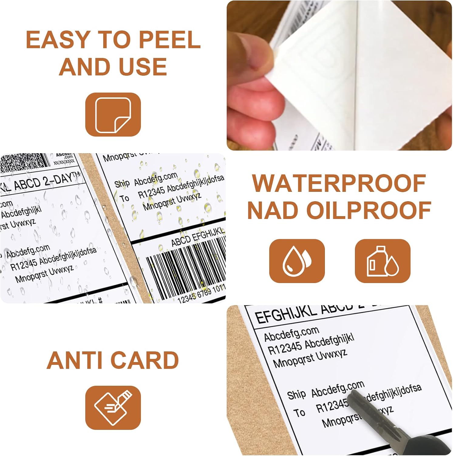 4x6 Direct Thermal Labels (1000 Labels) 4" x 6" Perforated Shipping Labels Compatible with Zebra Printers Fanfold