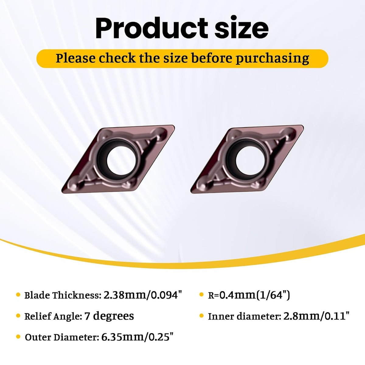 10Pcs DCMT070204 DCMT21.51 Carbide Turning Inserts
