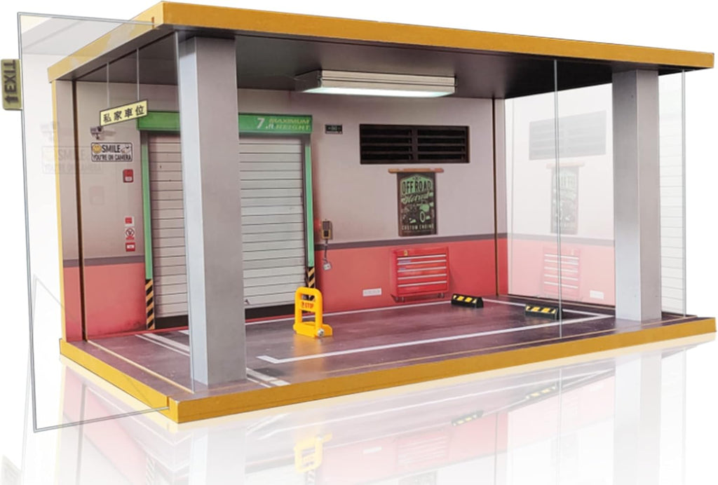 Display Case with Light for 1/18 Diecast Cars | Display Case for 1/18 Diecast Cars,Acrylic Display Case for 1/12