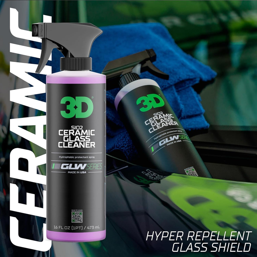 SiO2 Ceramic Glass Cleaner, GLW Series | Water & Rain Repellent | All-Weather Protective Ceramic Glass Cleaner | Safe