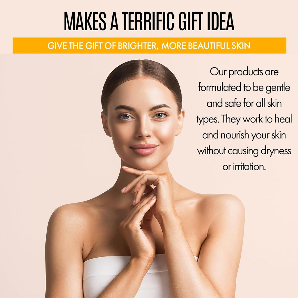 Turmeric Skincare Set - Turmeric Skin Care Products Brightening & Acne - Turmeric Skin Care Kit, Turmeric Skin Care
