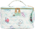 Impressions Vanity BT21 Quilted Train Case with Removable Mirror Keychain, Slip Pocket Makeup Bag Organizer with Top