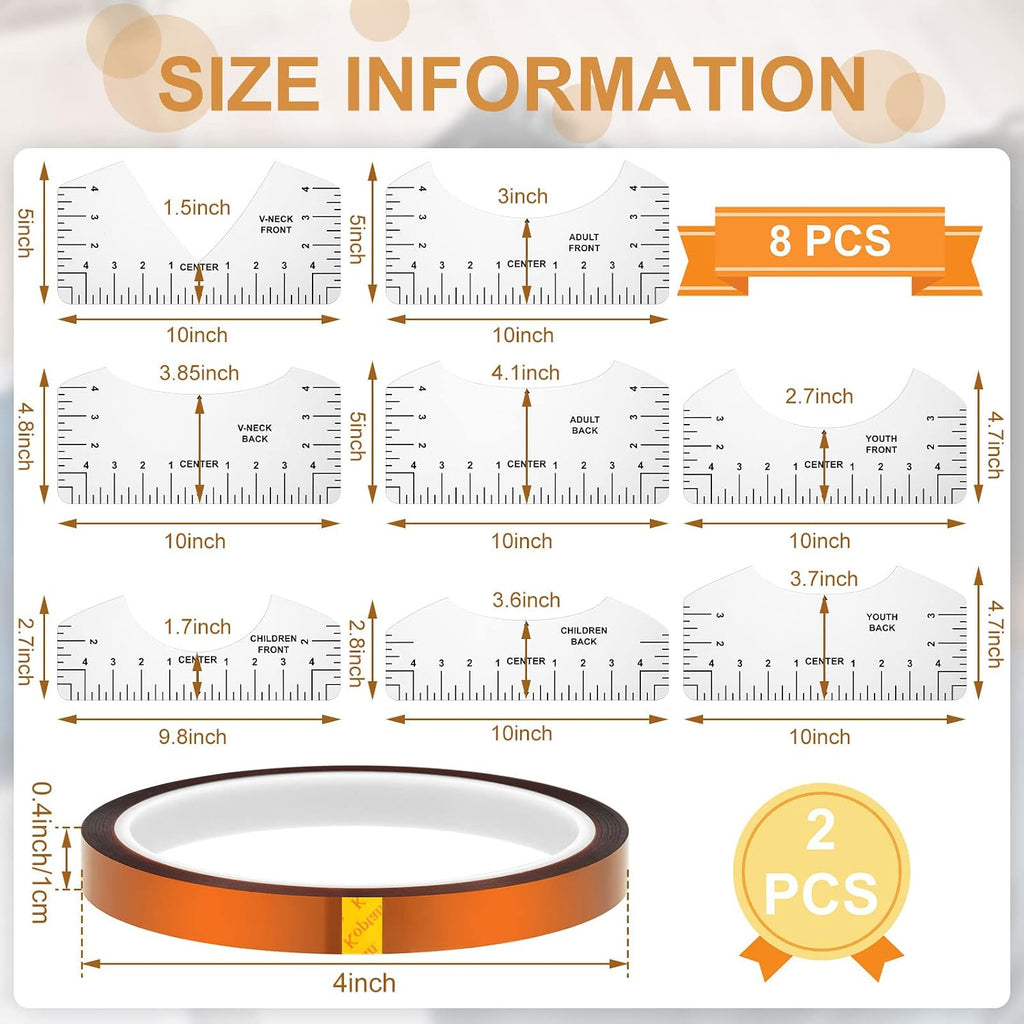 18 Pcs Heat Press Pillow Mat Kit 4 Size Pressing Transfer Pillows, 4 PTFE Transfer Sheet, 2 Heat Resistant Tape and 8