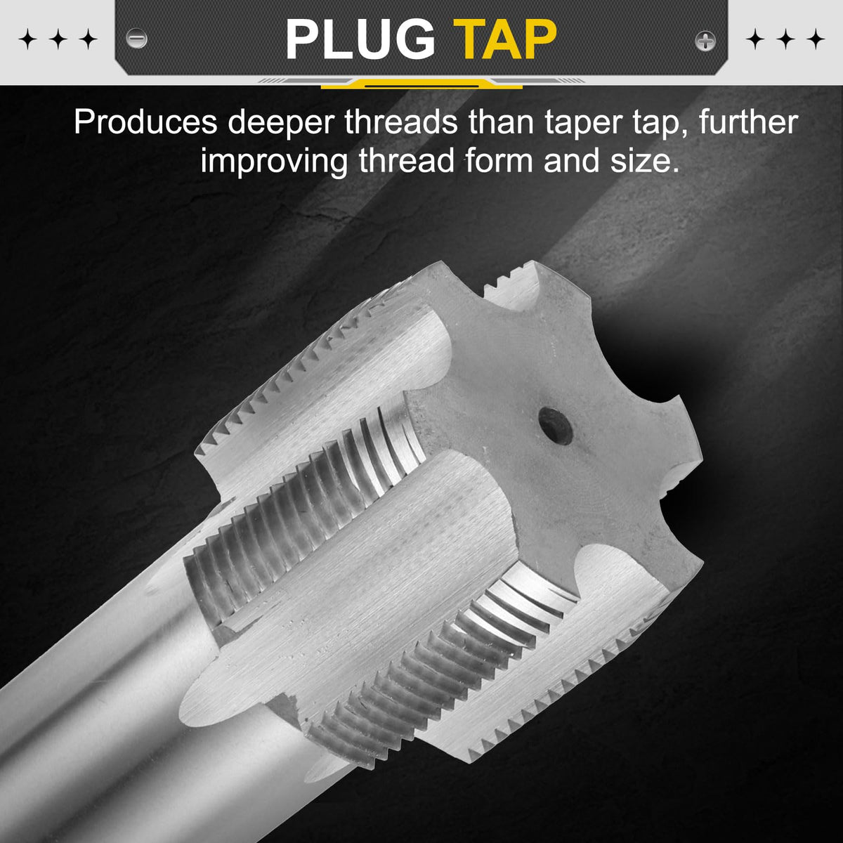 uxcell Hand Plug Tap M52x2.5 H2 Metric Thread Plug Style Taps HSS6542