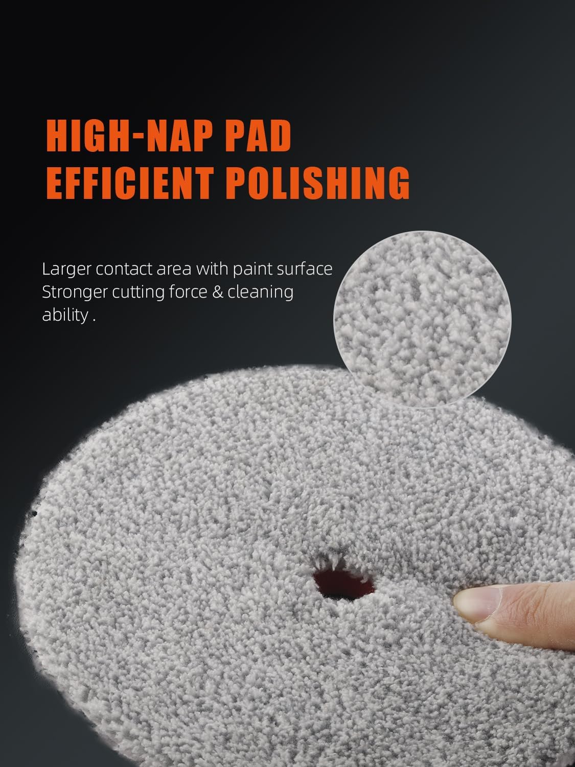 Buffing Polishing Pads, SPTA 7Pc 6.5 Inch Face for 6Inch 150mm Backing Plate Compound Buffing Sponge Pads Cutting