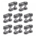 uxcell 8Pcs #25 Chain Master Connector Link Roller, 1/4" Pitch Carbon Steel, Standard Connecting Split Links for 04C Chain