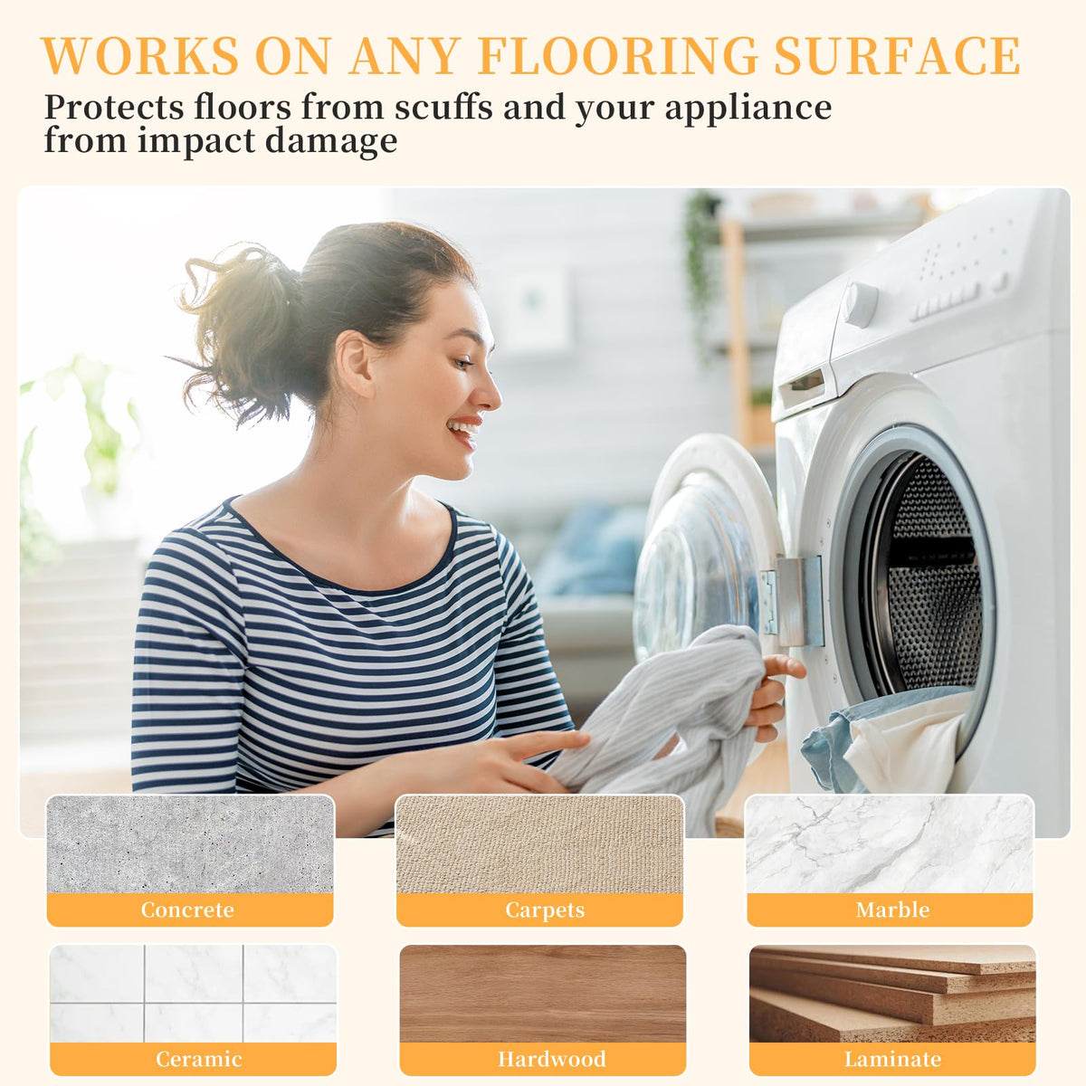 Anti Vibration Pads for Washer, 8 Pack Pedestal for Washer and Dryer