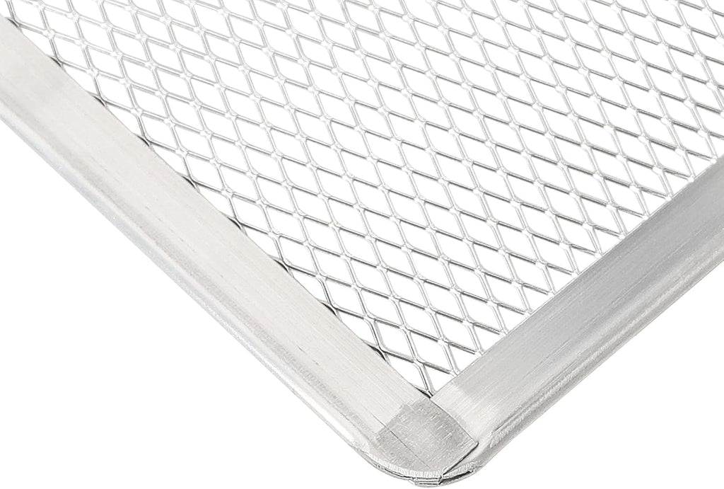 Pizza Screen 11 x 16 Inch 2 Pack Rectangular Aluminum Pizza Pan Restaurant-Grade Flatbread Screen Pizza Crisper