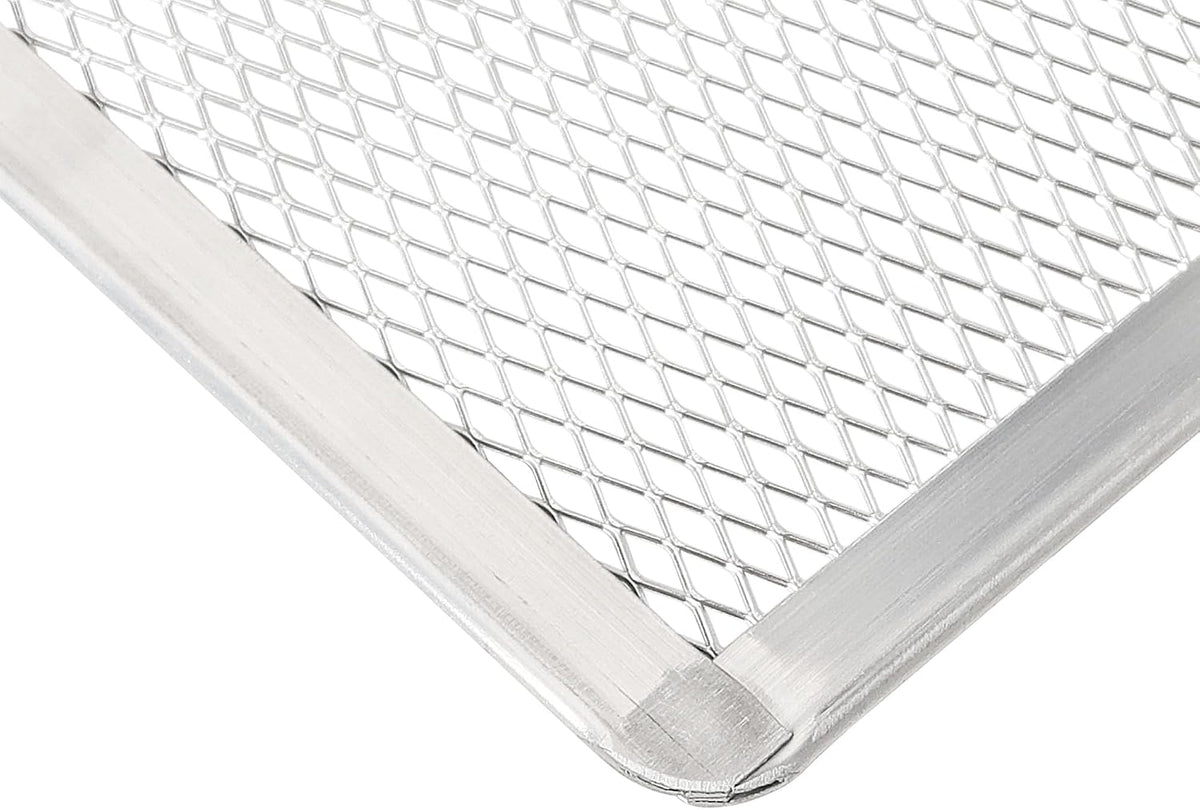Pizza Screen 11 x 16 Inch 2 Pack Rectangular Aluminum Pizza Pan Restaurant-Grade Flatbread Screen Pizza Crisper