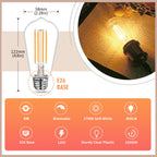 10-Pack Shatter Resistant LED Edison Light Bulbs 60W Equivalent