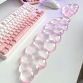 Mouse Pad with Wrist Rest, Soft Cloud Gel Keyboard Mouse Pad Set with Hand Wrist Support, Cute Non Slip Office Desk