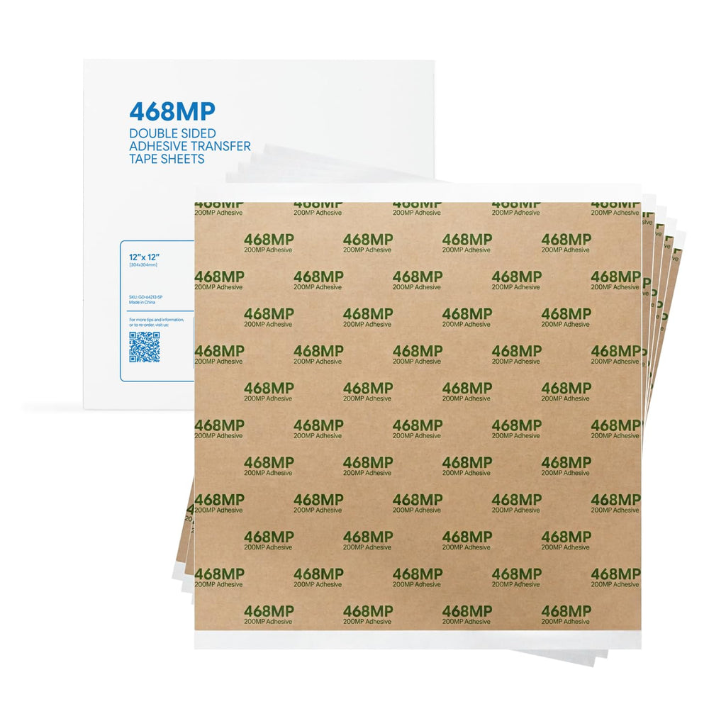 468MP Double Sided Adhesive Transfer Tape Sheets - 12 x 12 in