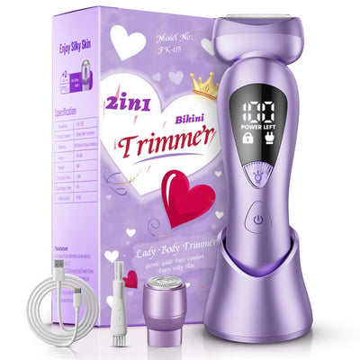 Cordless Electric Razor for Women: IPX7 & LED Display