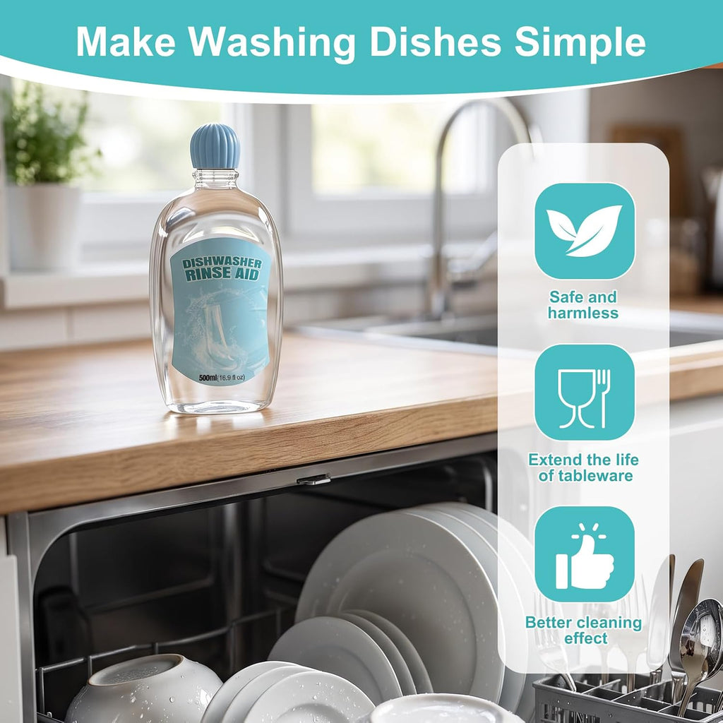 Rinse Aid for Miele Dishwasher, Dry & Bright, 16.9 oz,2 Bottles