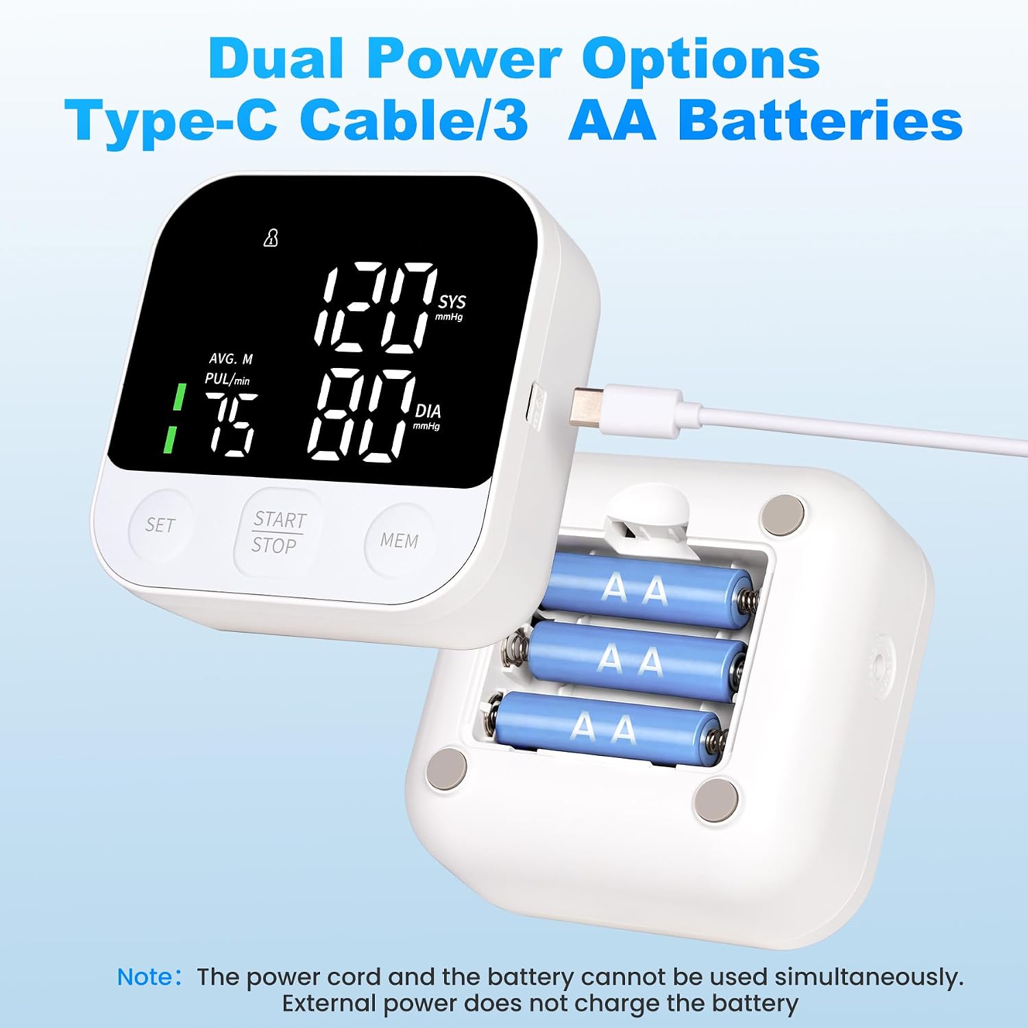 Blood Pressure Monitor Upper Arm Monitors Machine for Home Use Adjustable 8.7-16.5 inches Cuff Bp Machine with LED