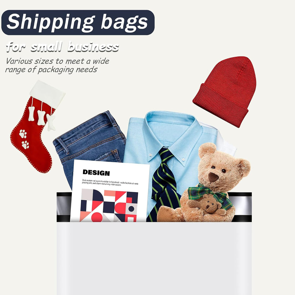 Poly Mailer 9x12 Inch 100Pcs, Shipping Bags for Clothing, White