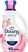 Gentle Soft + Fresh Fabric Softener Liquid, Cherry Blossom Scent, 56 FL OZ, 83 loads, Liquid Fabric Softener Designed