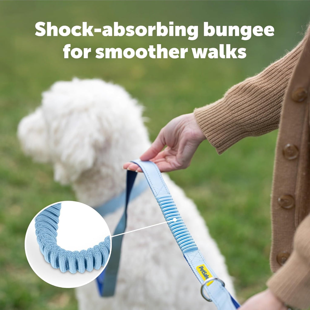 Comfort 4 ft Bungee Dog Leash, Blue