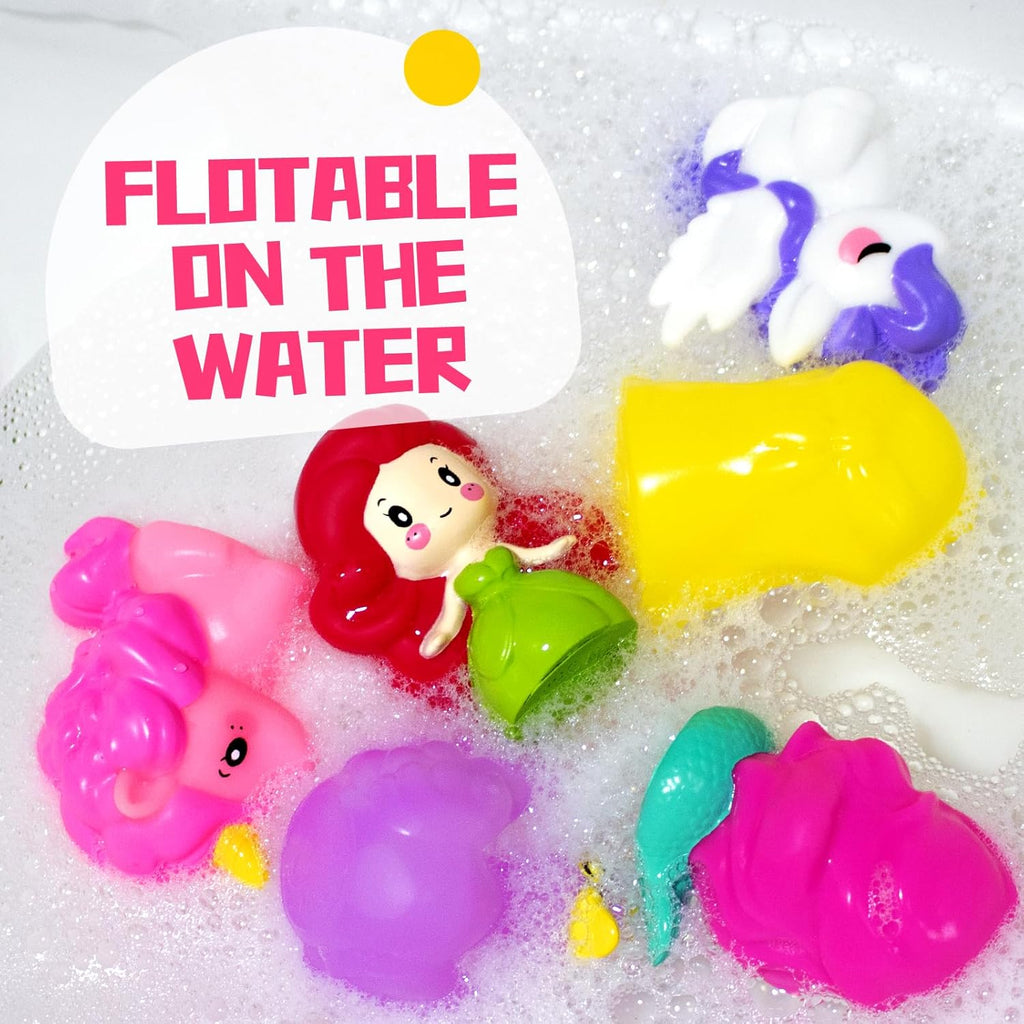 Baby Bath Toys - No Hole Bath Toys for Kids, Bath Tub Shower Toys for Newborn Baby