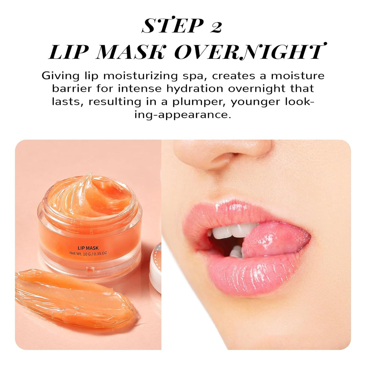 Lip Scrub & Lip Mask Set, Peach