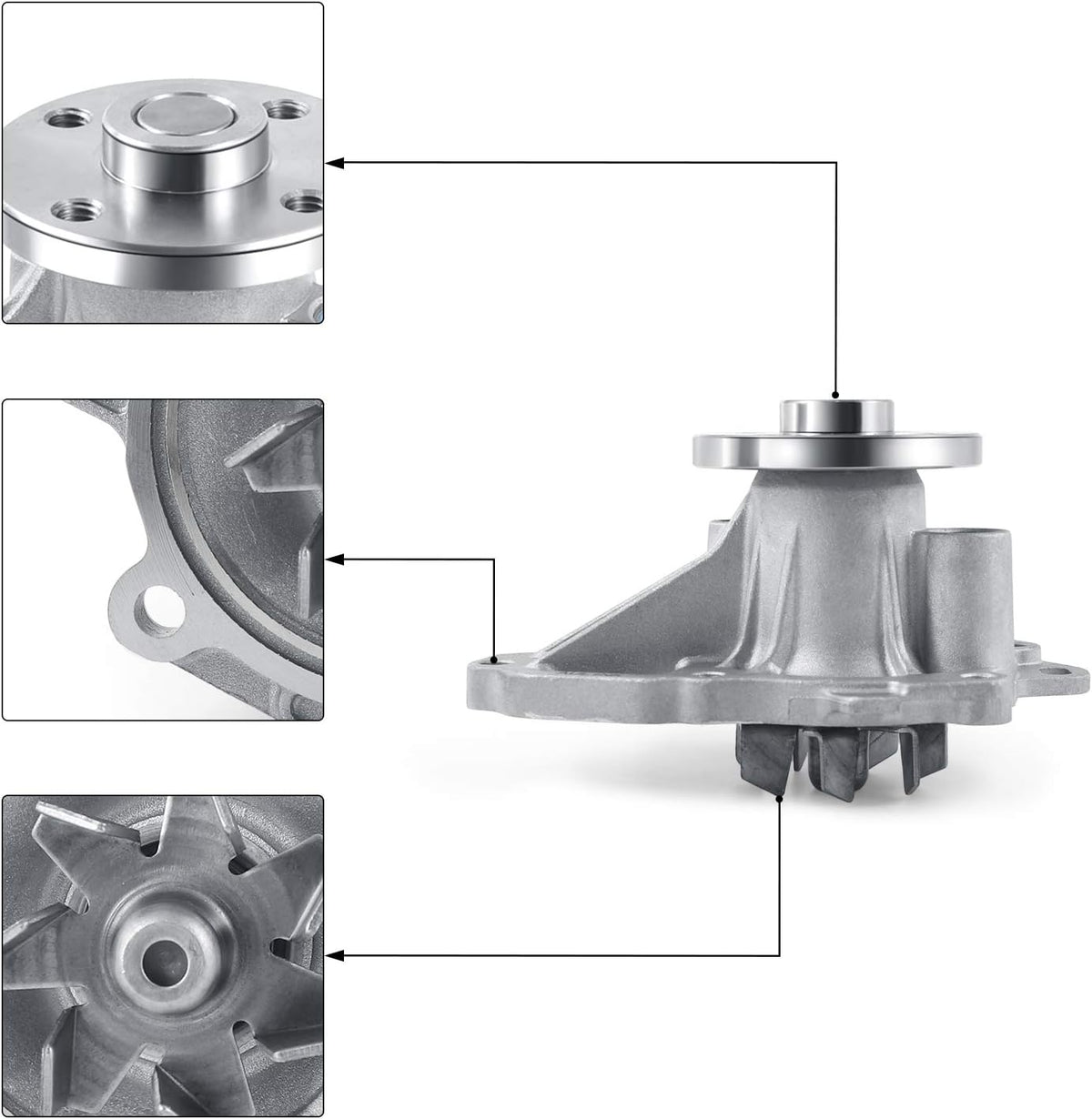 AULINK 161000H030 Water Pump (2.0L 2.4L L4) For Toyota Camry Highlander