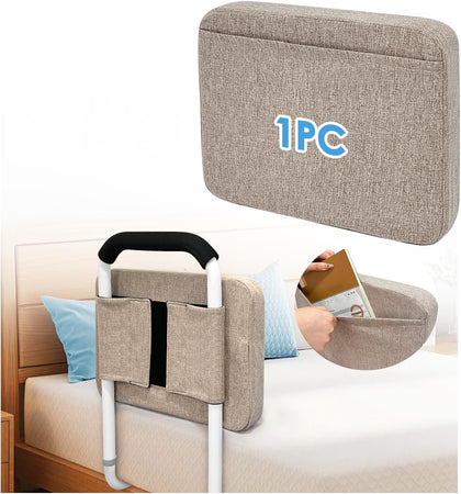 Bed Rails Cover Padding with Foam Bumper & Anti-Collision Guard Rail Cushion | Bedside Fall Protector & Assist Rail